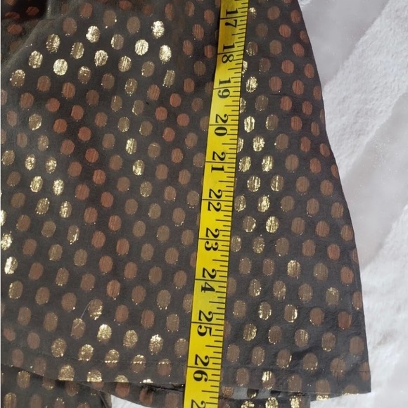French Connection sleeveless black top with gold dots - Size 4 - Picture 8 of 9
